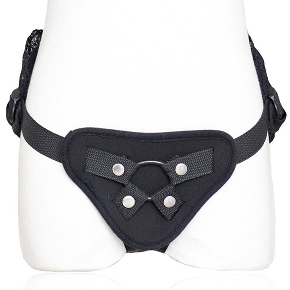 Laced Corset Style Universal Strap On Harness with Rubber O Ring Sex Toys