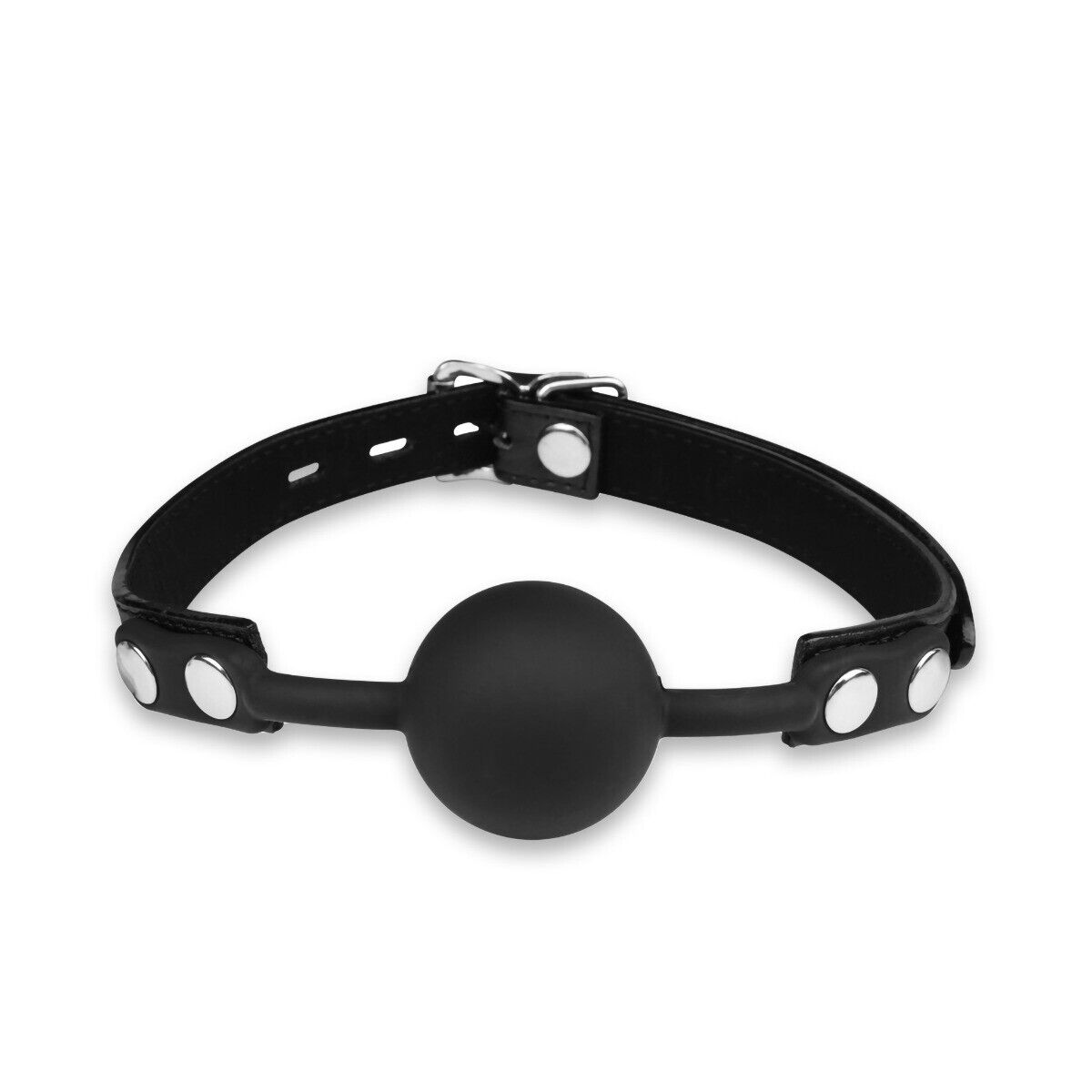 Adjustable Faux Leather Silicone Mouth Ball Gag Fetish Bondage Sex Toys