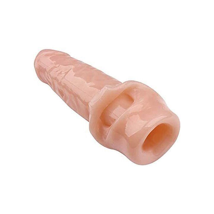 Add 2.5" Cock Penis Extension Extender Sleeve Massage Girth Enhancer Enlarger