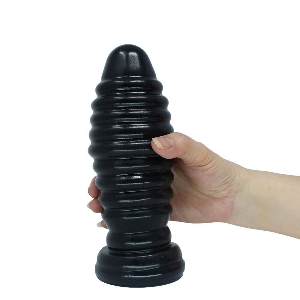 8" Huge Extra Large XXL Anal Plug Dildo Ribbed Butt Stretcher Anal Play Sex Toy