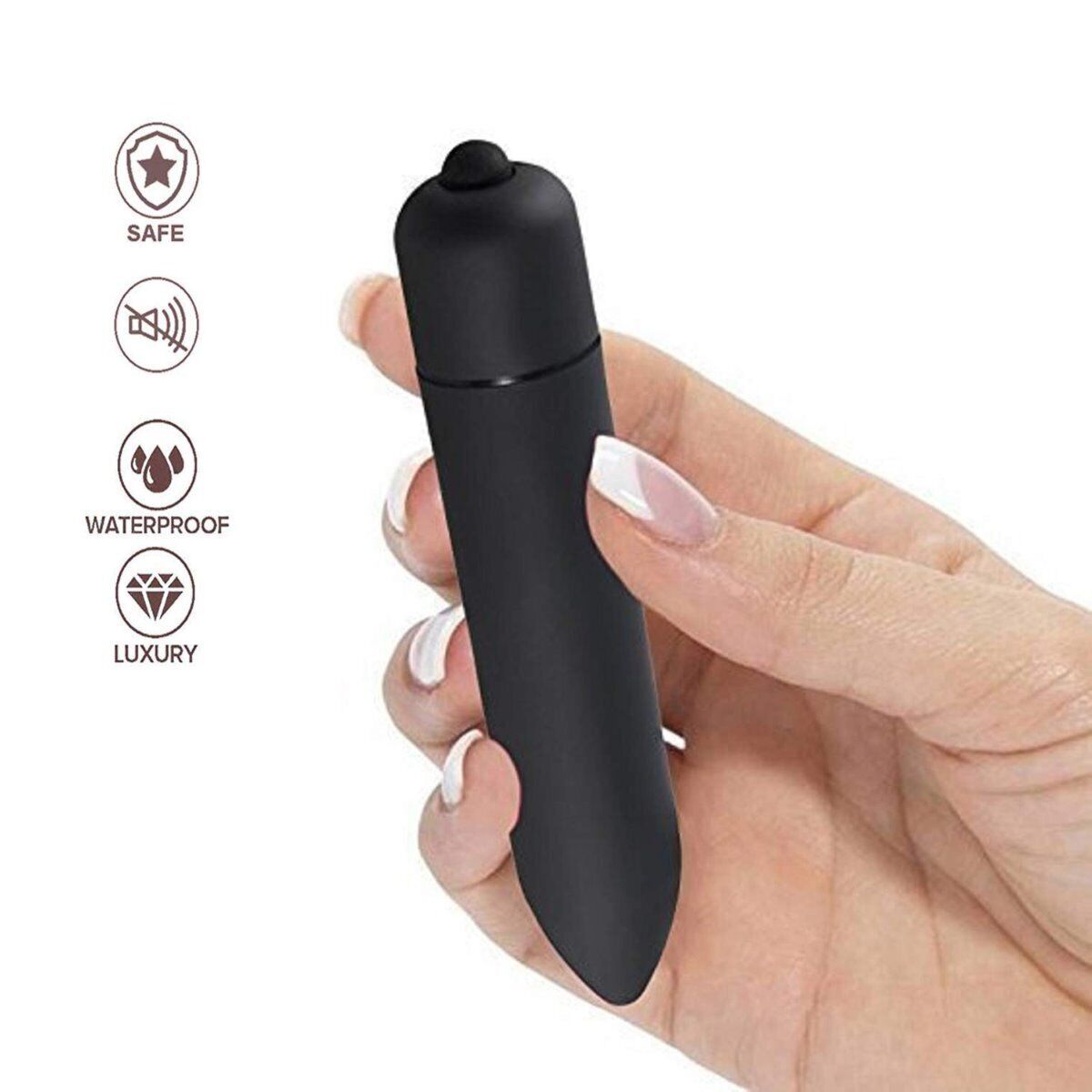 10 Multi-speed Black Bullet Vibrator Adult Sex Toys for Women Couple Lover