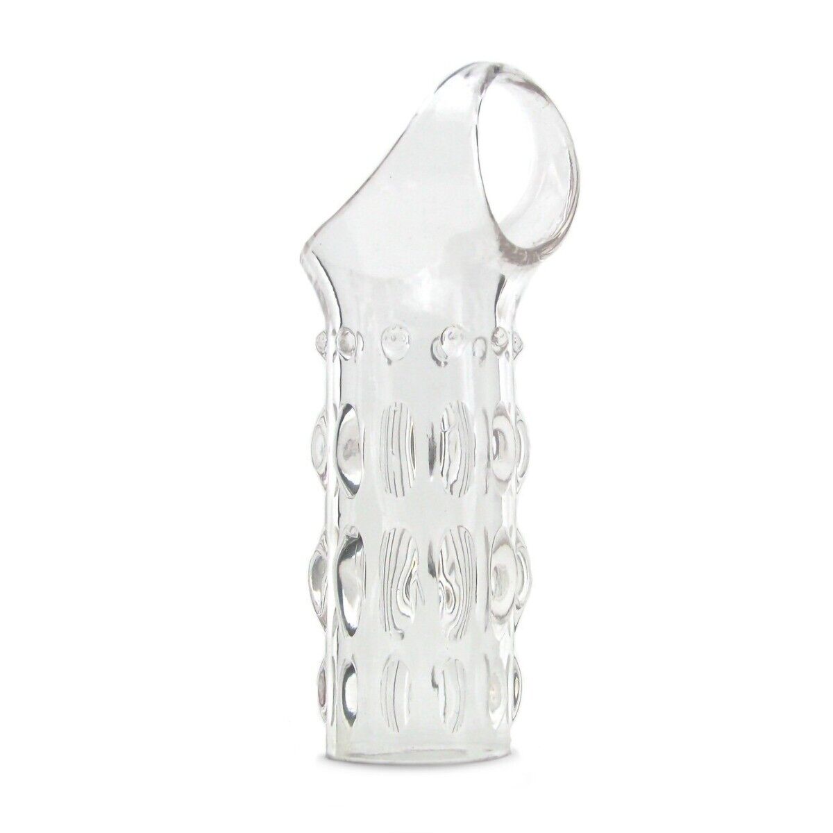 Male Girth Enhancer Studded Textured Penis Sleeve Sheath Cock Ring Cage