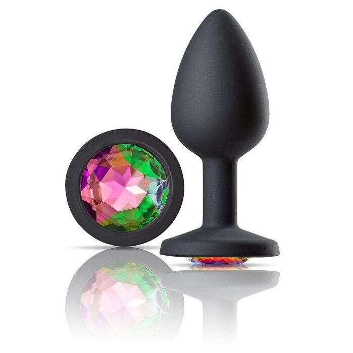 GEMS Jeweled Silicone Small Anal Butt Plug Sex Toys for Men Women Couples