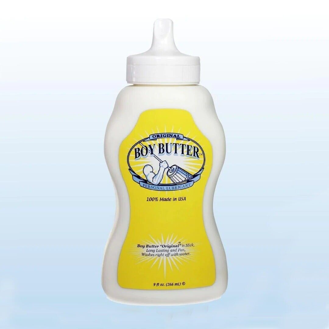 Boy Butter Personal Lubricant 9 oz Squeeze Organic Silicone Oil Based Lube