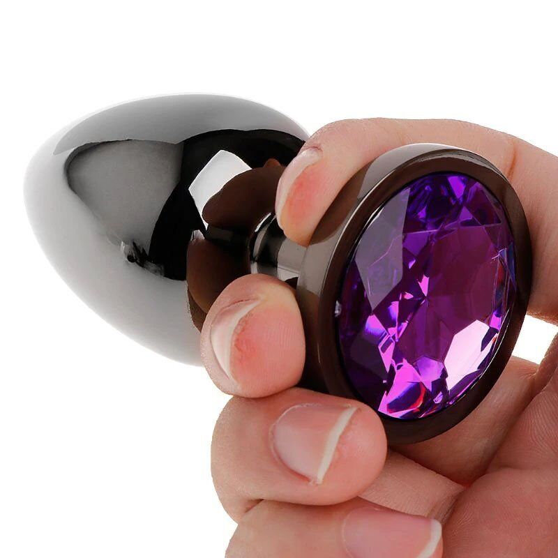 Purple Gem Anal Butt Plug Anal Play Sex-toys for Men Women Couples