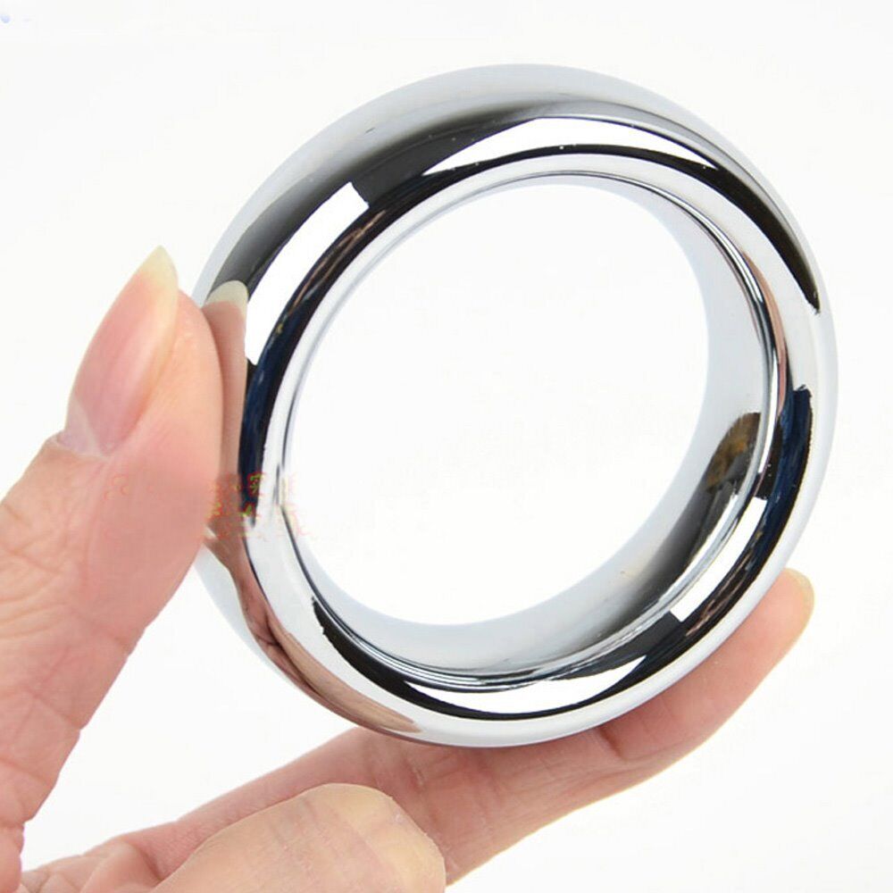 Stainless Steel Heavy Weight Penis Cock Ring Set Donut Band