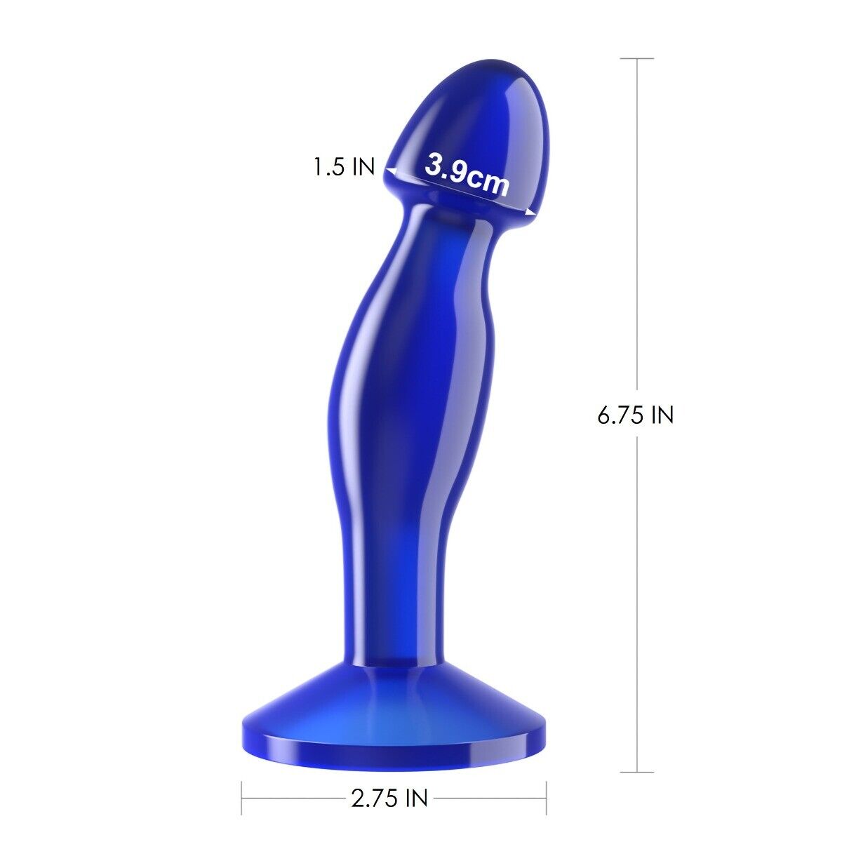 Blue Jelly P-spot Male Prostate Massager Anal Probe Butt Plug Probe