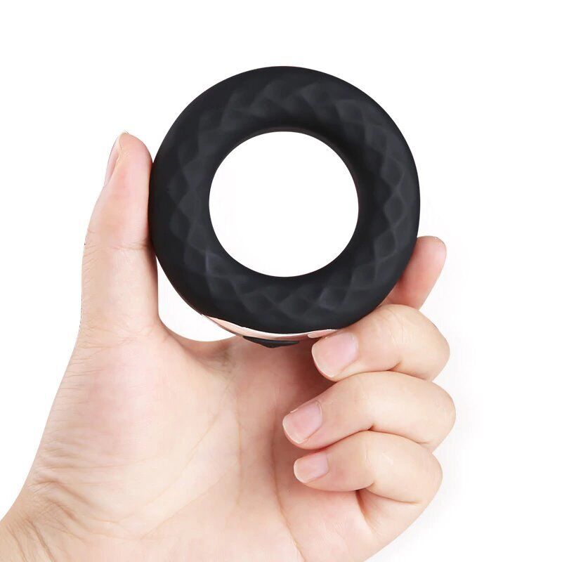 Vibrating Donut Penis Cock Ring Male Masturbator Sex-toys for Men Couples