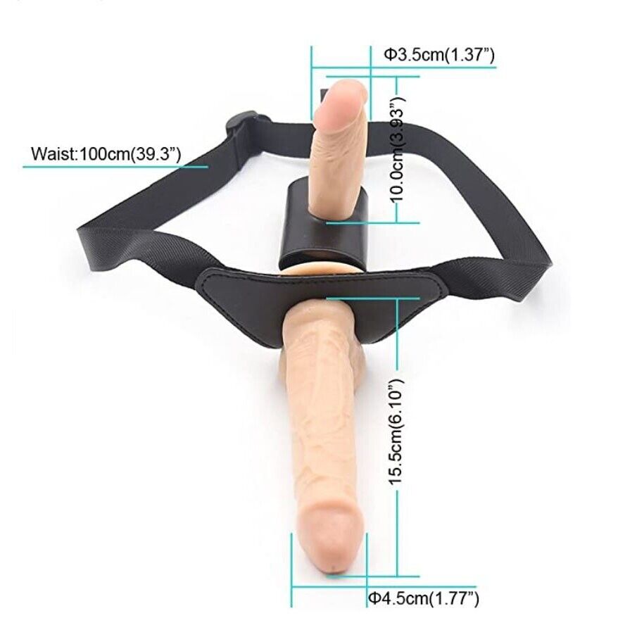 Double Penetration Strap-On Harness Realistic G-spot Anal Dildo Lesbian Sex Toys