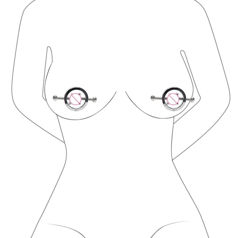 Adjustable Screw Nipple Clamps Press Clip Breast Nipple Torture Play Sex Toys