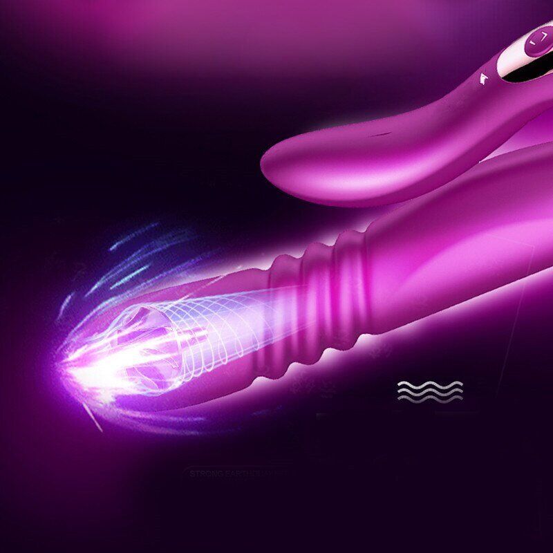 Double Ended Thrusting G-spot Anal Dildo Vibrator Sex-toys for Women Couples