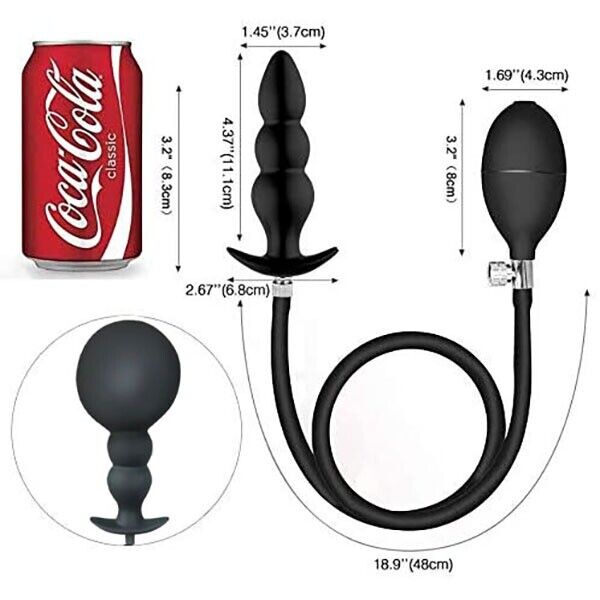 Inflatable Expandable Anal Balloon Butt Plug Anal Stretcher Stretching Sex Toys