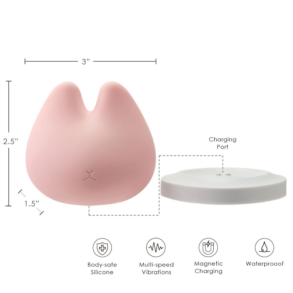 Rechargeable Female Personal Massager Vibrator Discreet Sex Toys for Women