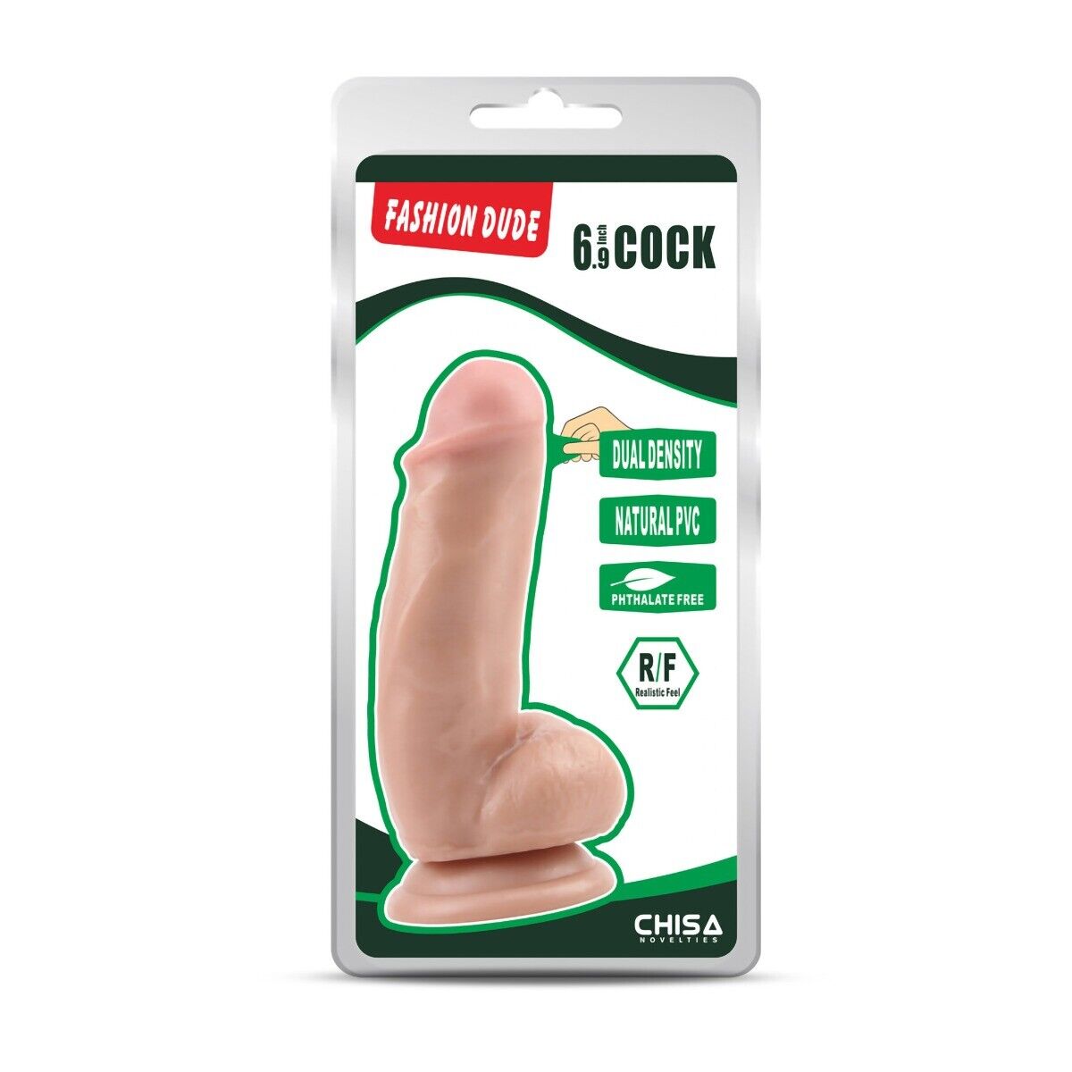 Dual Density 7" Thick Realistic Dildo Dong Cock With Balls Suction Cup