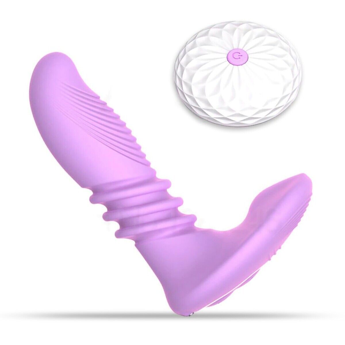 Wireless Remote Control Vibrating Thrusting Stroking Clit G-spot Vibrator Dildo