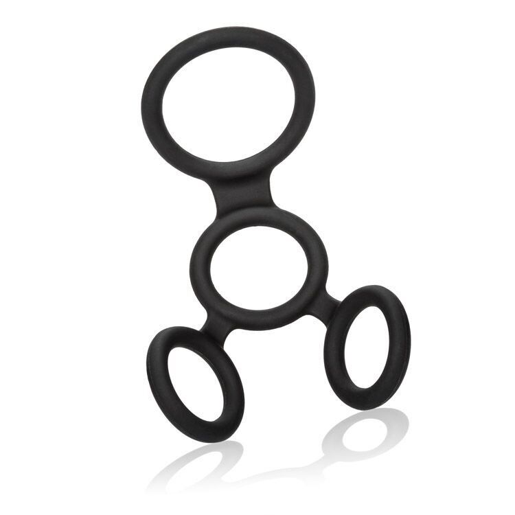 Silicone Full Erection Ball Spreader Penis Cock Ring Male Enhancer