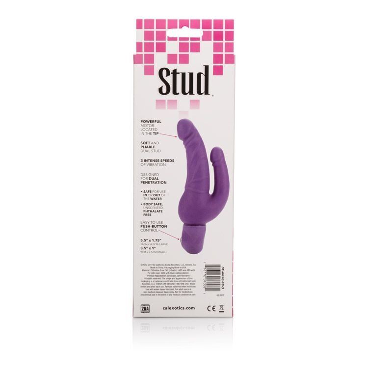 Waterproof Vaginal G-spot Anal DP Double Penetration Vibe Vibrator Dildo Dong