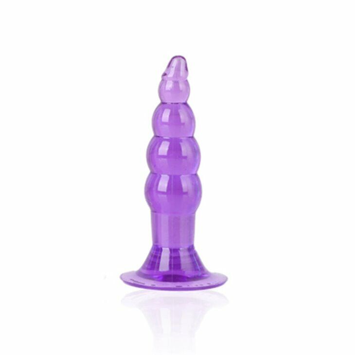 Soft Jelly Beginner Anal Beads Butt Plug Anal Sex Toys for Women Men Couples