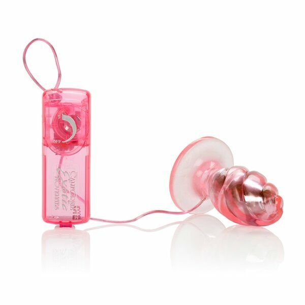 Pink Vibrating Jelly Anal Trainer Butt Plug Anal Play Sex Toy Vibe Vibrator