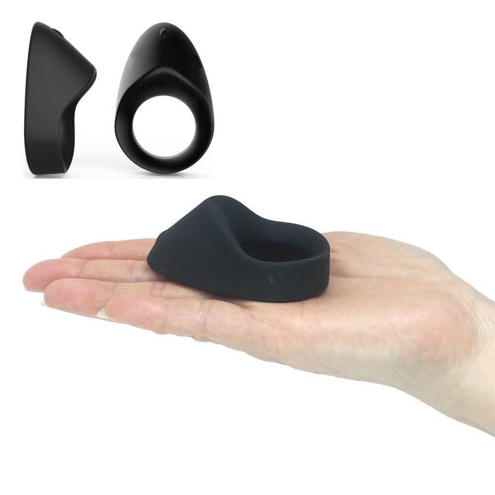 Rechargeable Silicone Vibrating Penis Enhancer Cock Ring Sling Taint Stimulator