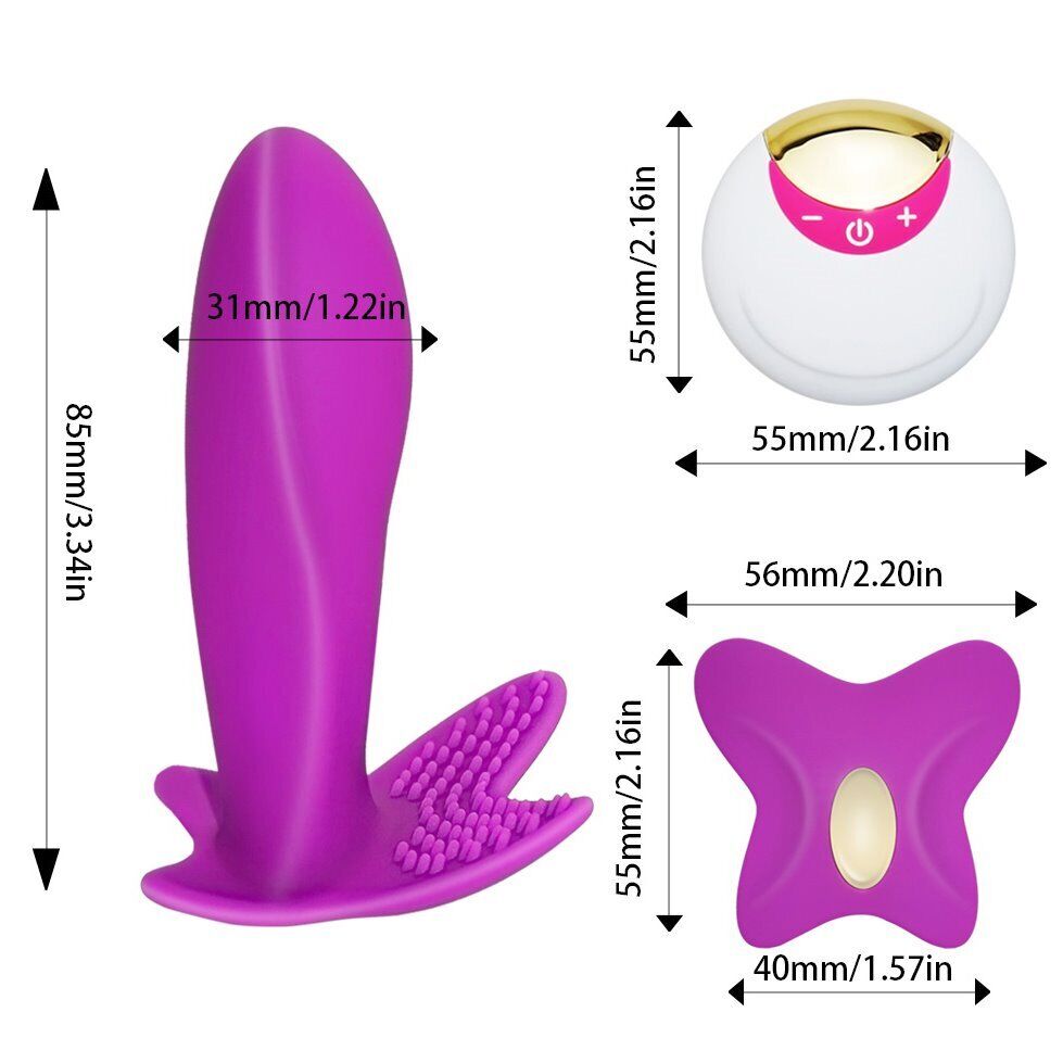 Silicone Wireless Remote control Wearable Strap-on Clit G-spot Vibrator Sex-toys