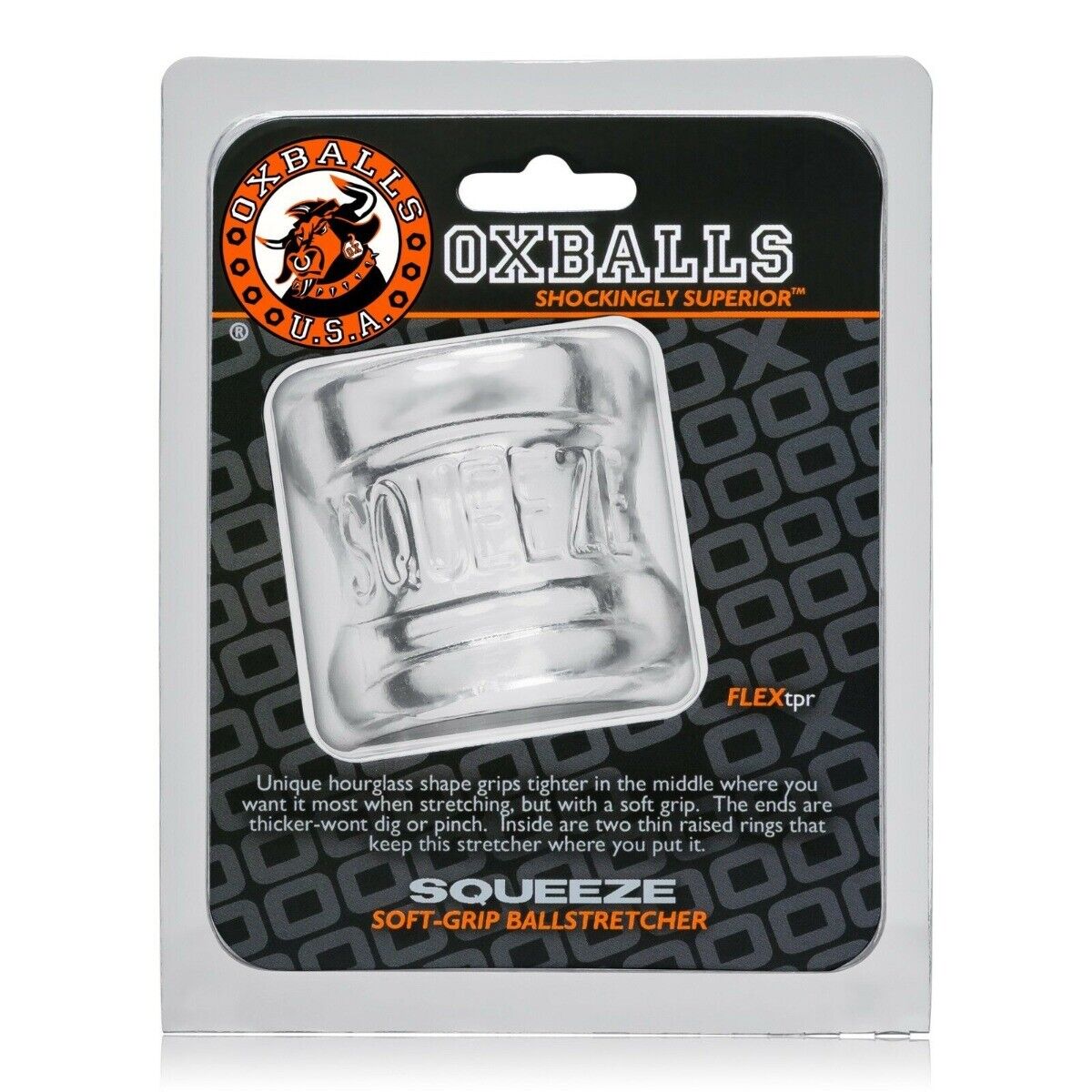 Oxballs Soft Grip Ball Tugging Squeeze Ball Stretcher Penis Cock Ring