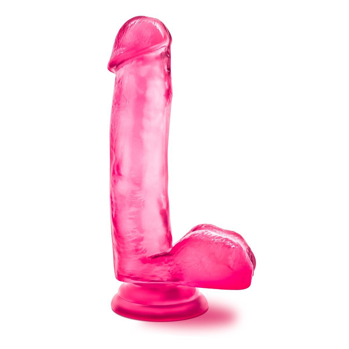 Realistic Jelly Dildo Dong Cock Balls Suction Cup Strap-on Harness Compatible