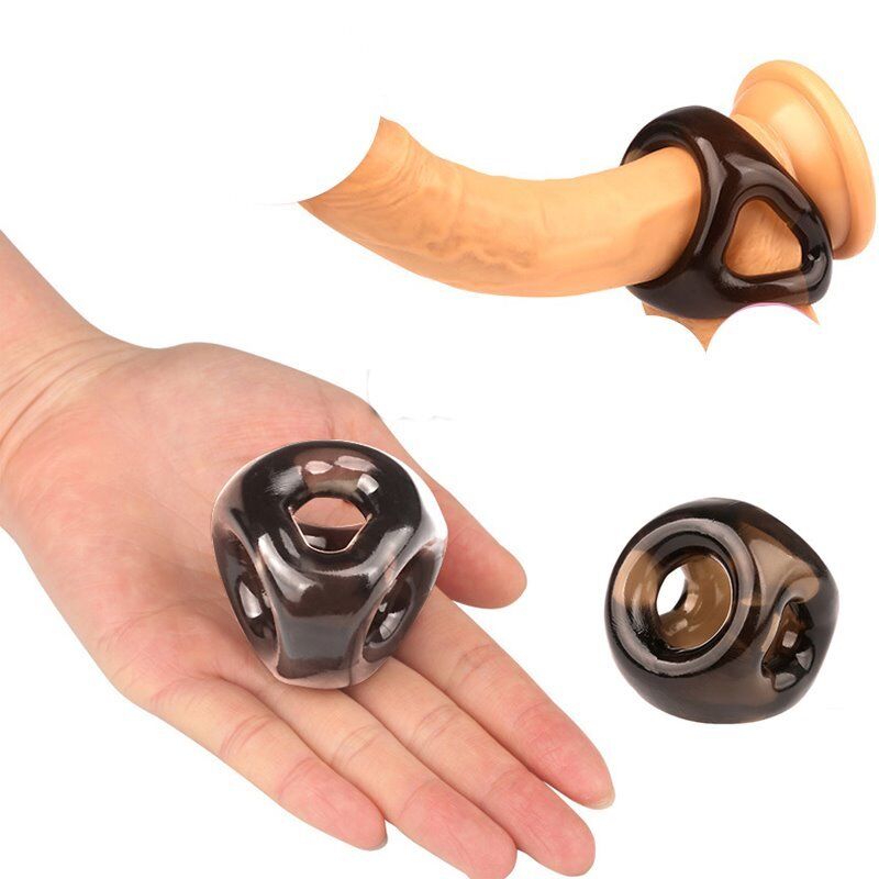 Soft Stretchy Dual Penis Cock Ring and Ball Sling Stretcher Enhancer