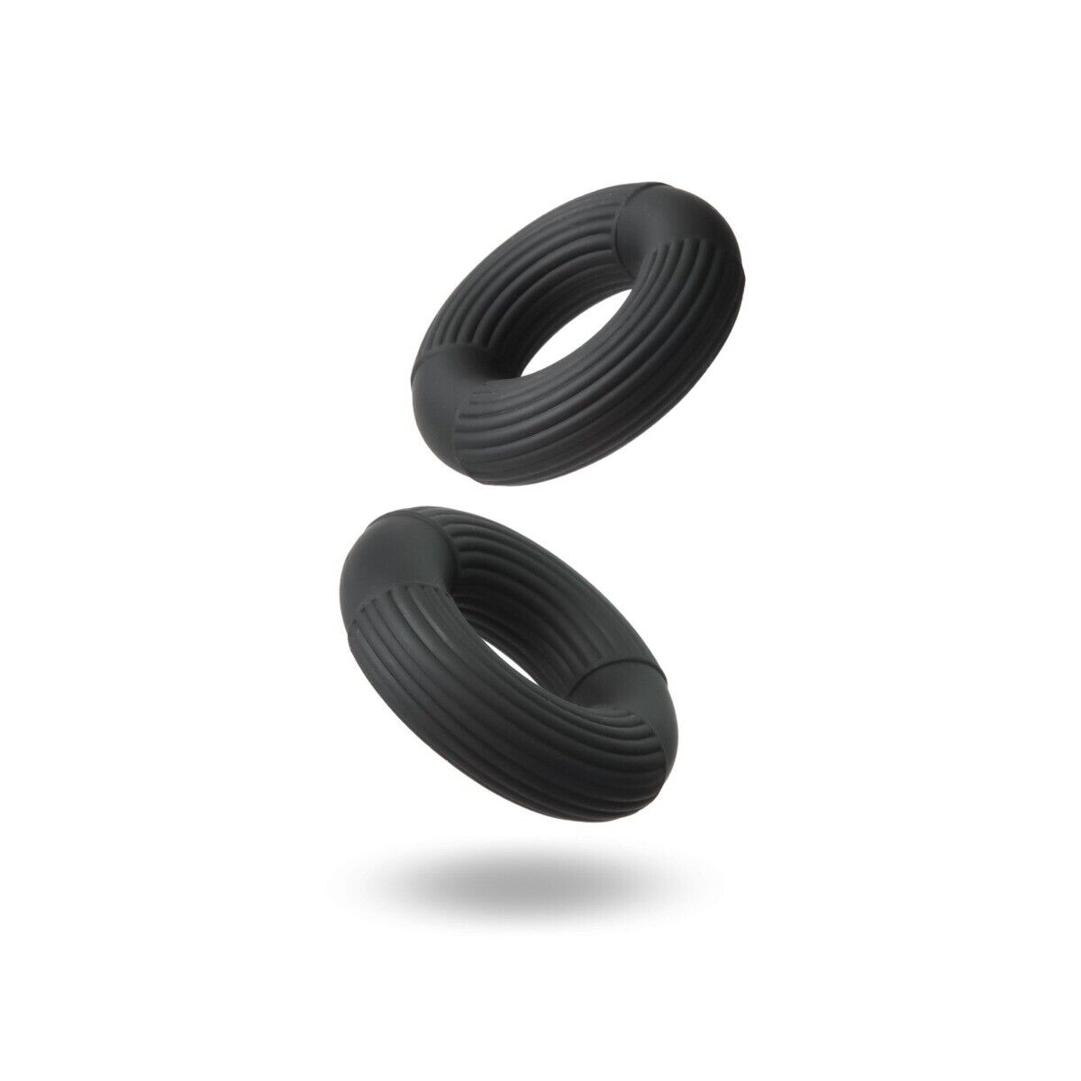 2 Stretchy Thick Donut Silicone Male Penis Enhancer Prolong Delay Sex Cock Ring