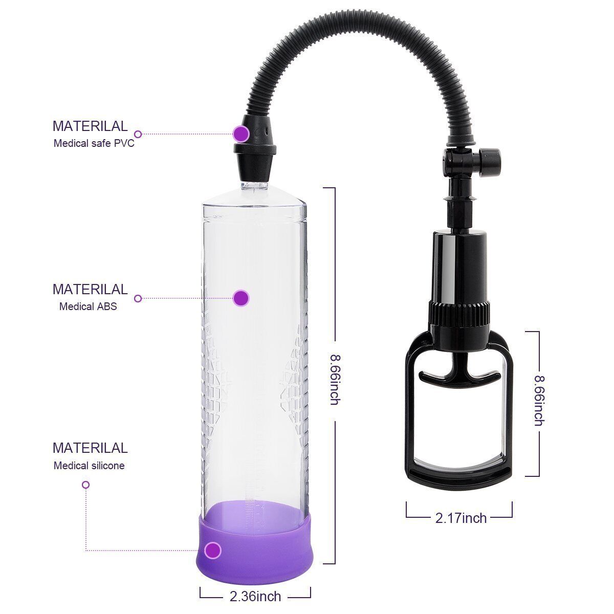 Beginner Male Vacuum Suction Penis Pump Enlargement Enlarger Enhancer For Men