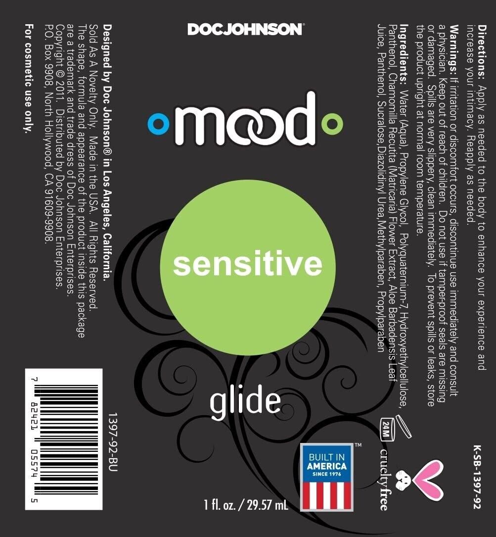 Doc Johnson Mood Lube 5 Pack Sampler Silicone Water Based Warming Lubricant