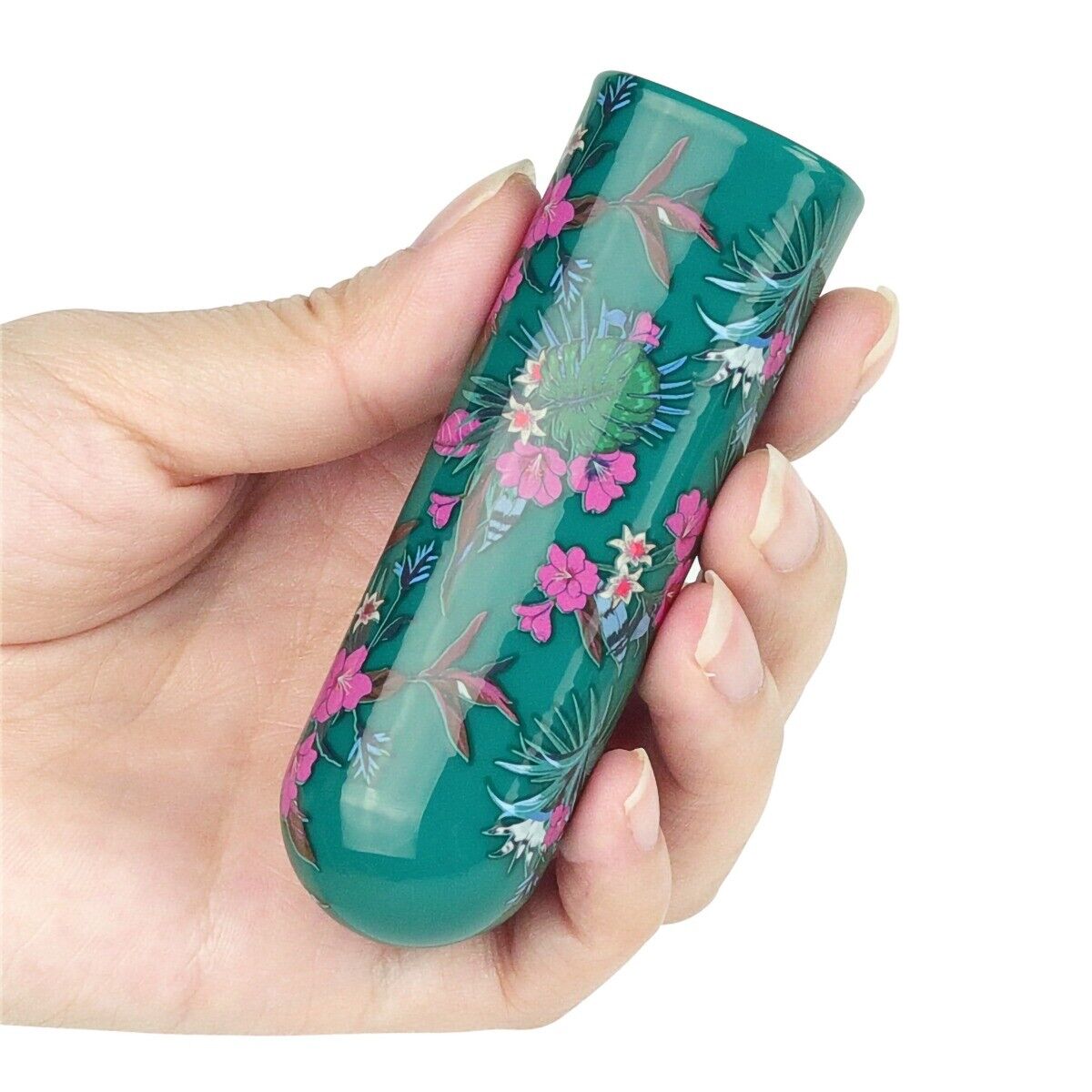 Rechargeable Floral Pattern Power Bullet Vibrator Beginner Sex Toys for Women
