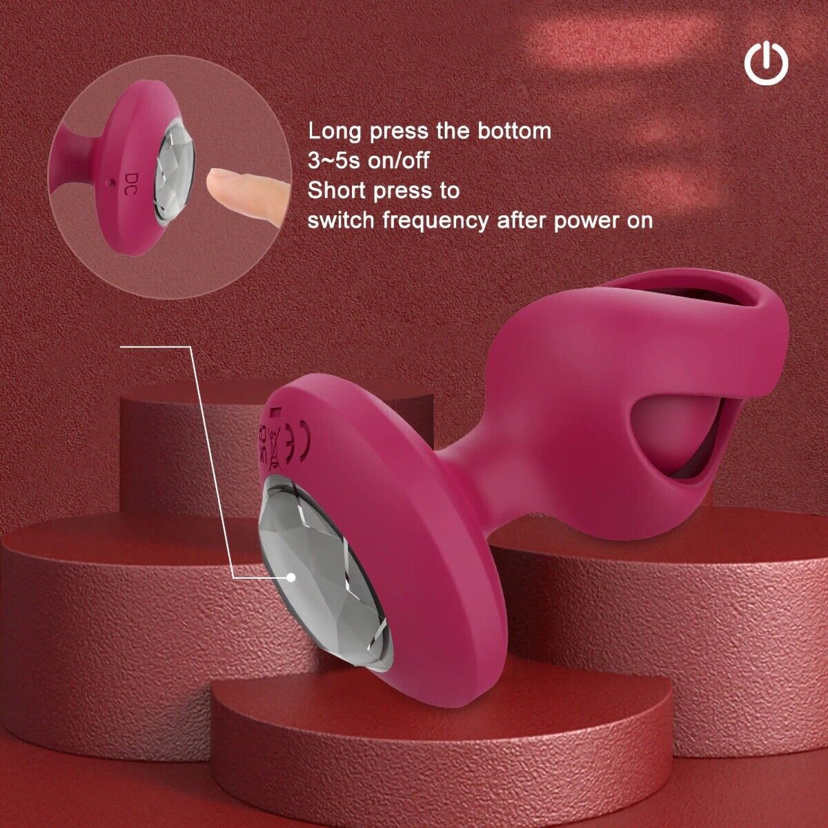 Wireless Remote Control Vibrating Anal Butt Plug Vibrator Anal Play Sex Toys