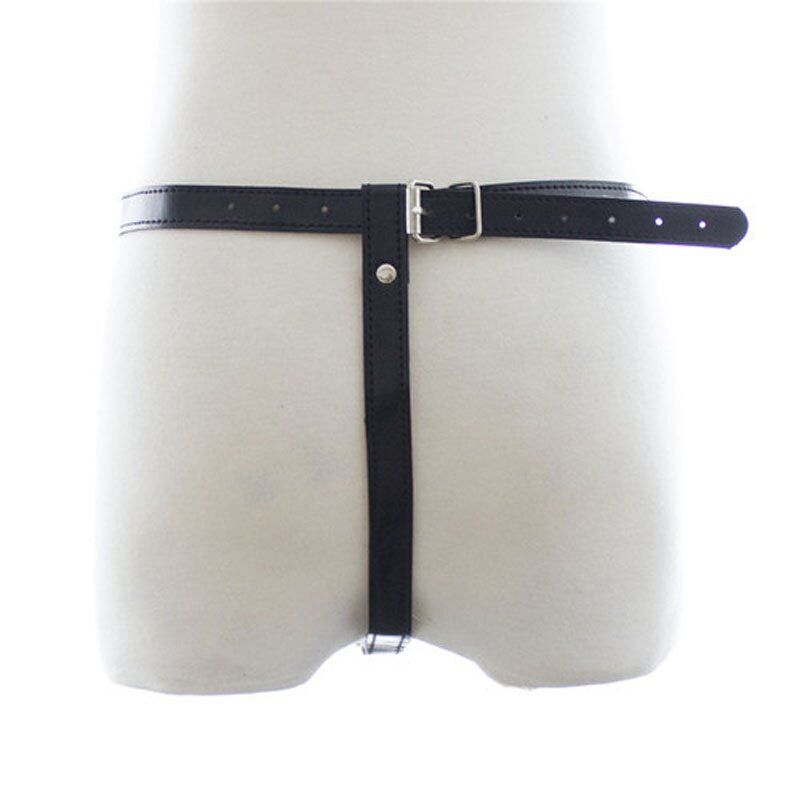 Faux Leather SM Bondage Fetish Wear Sexy Crotchless Harness Panty