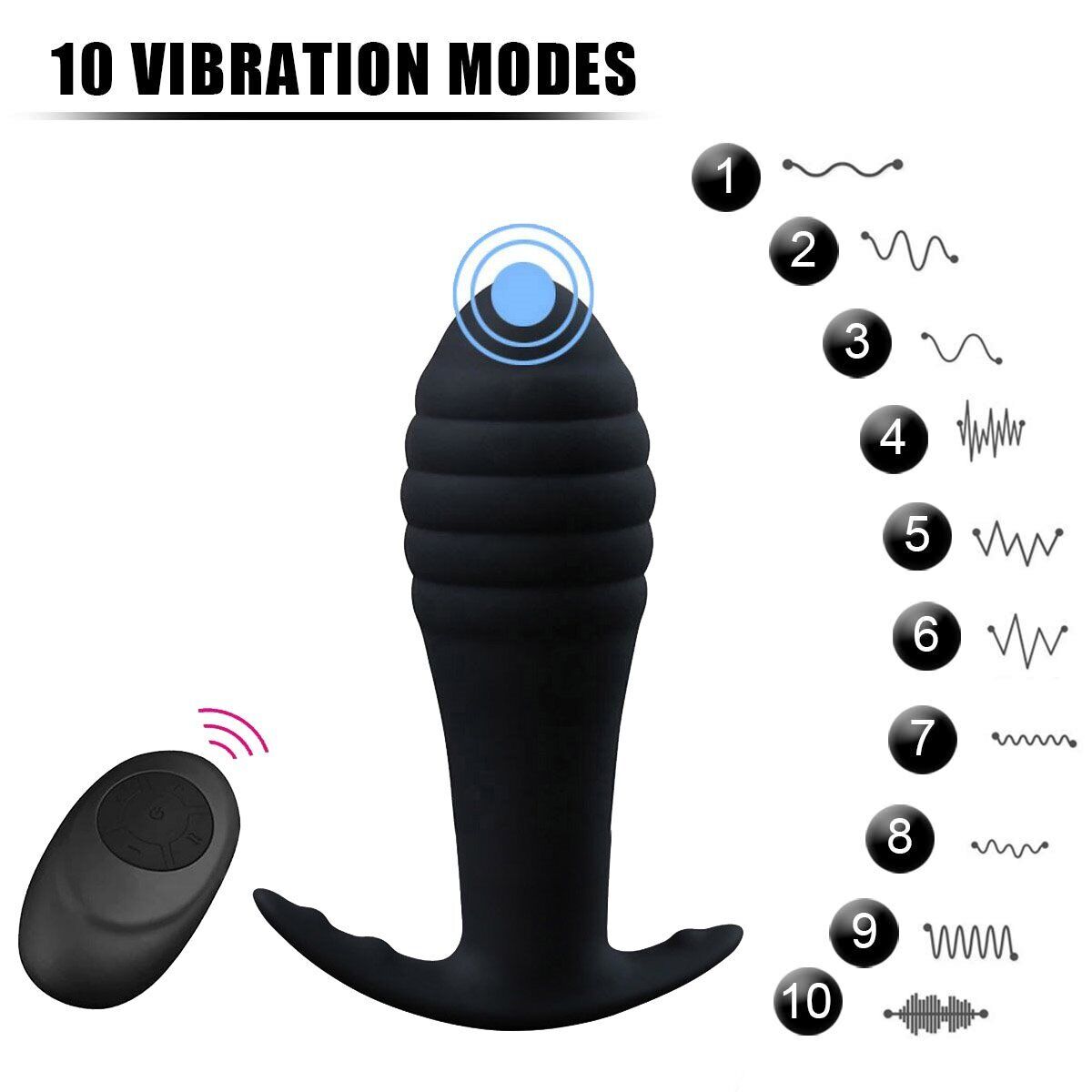 Rechargeable Wireless Remote Control Vibrating Wearable Anal Butt Plug Vibrator