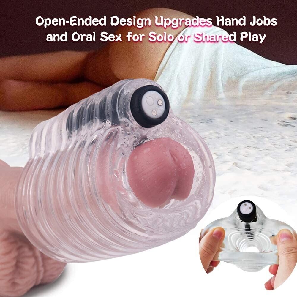 Vibrating Male Penis Stamina Cock Trainer Massager Masturbator Stroker Sleeve