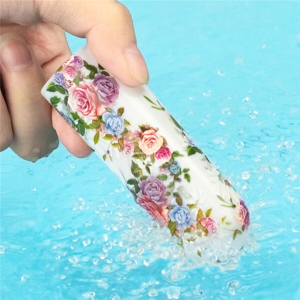 Flower Pattern Rechargeable Power Bullet Vibrator Sex Toys for Women