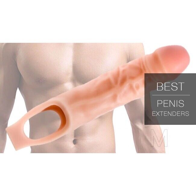 10 Inch Cock Sheath Male Penis Extension Extender Girth Enhancer Enlarger