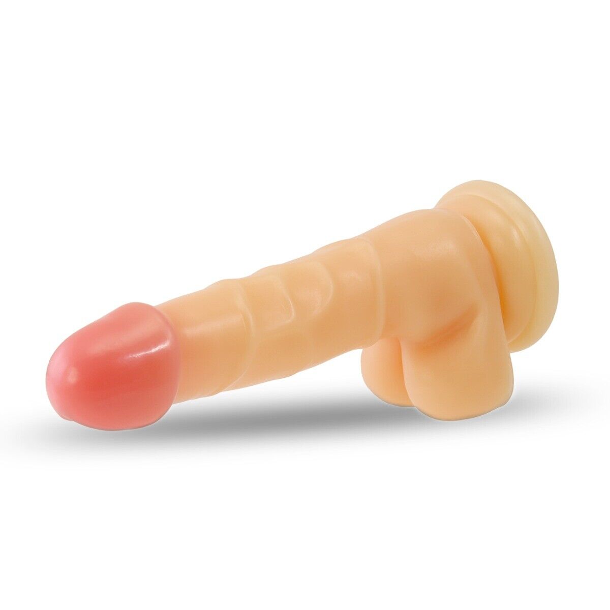 7.5" Realistic Cock and Balls G-spot Anal Dildo Dong Hands-free Suction Cup