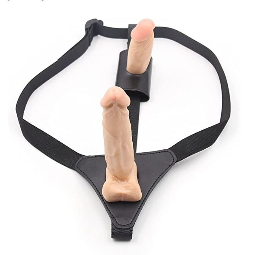 Double Penetration Strap-On Harness Realistic G-spot Anal Dildo Lesbian Sex Toys