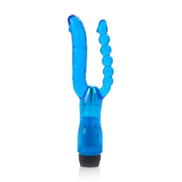 Dual Penetrator Clit G-spot Anal DP Sex Double Penetration Vibe Vibrator Dildo