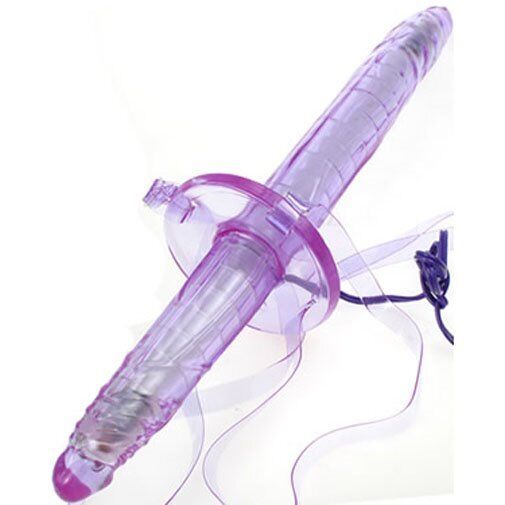 Vibrating Bendable Double Penetration Strap-on Dong Dildo Lesbian Sex-toys