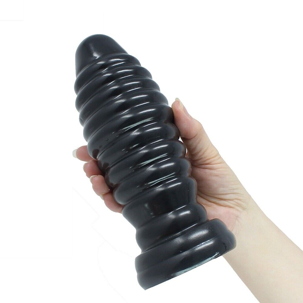 8" Huge Extra Large XXL Anal Plug Dildo Ribbed Butt Stretcher Anal Play Sex Toy