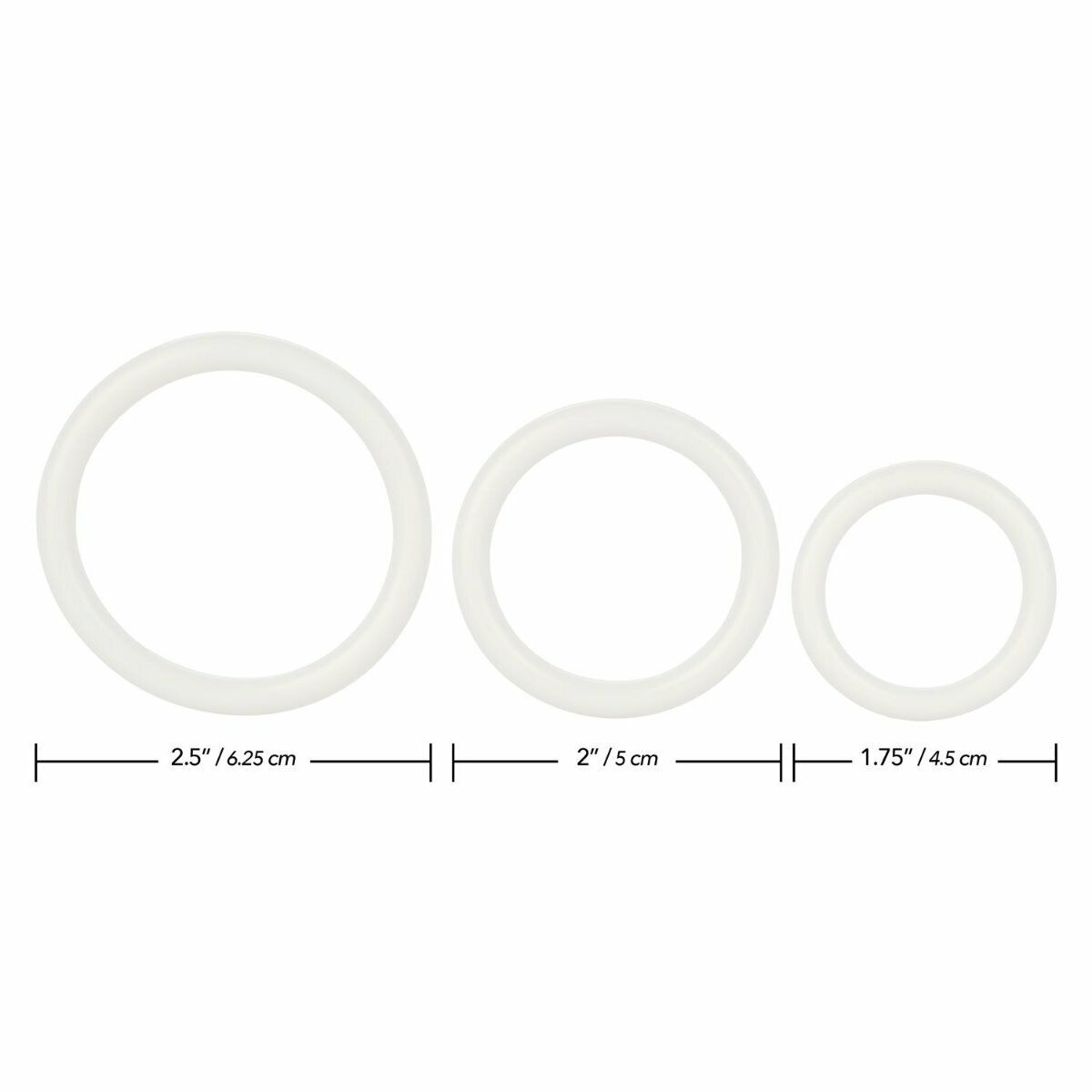 Stretchy Tri-Rings 3 Glow in the Dark Penis Enhancer Cock Rings Set of 3