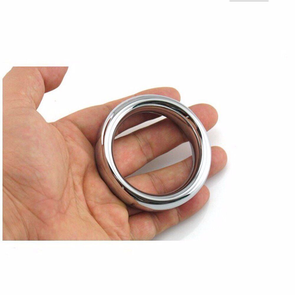 1.75" Heavy Duty Stainless Steel Metal Silver Cock Ring Penis Enhancer Band