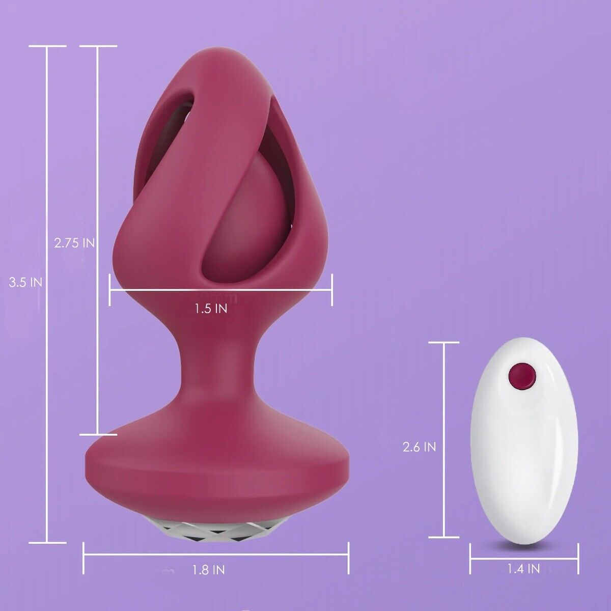 Wireless Remote Control Vibrating Anal Butt Plug Vibrator Anal Play Sex Toys