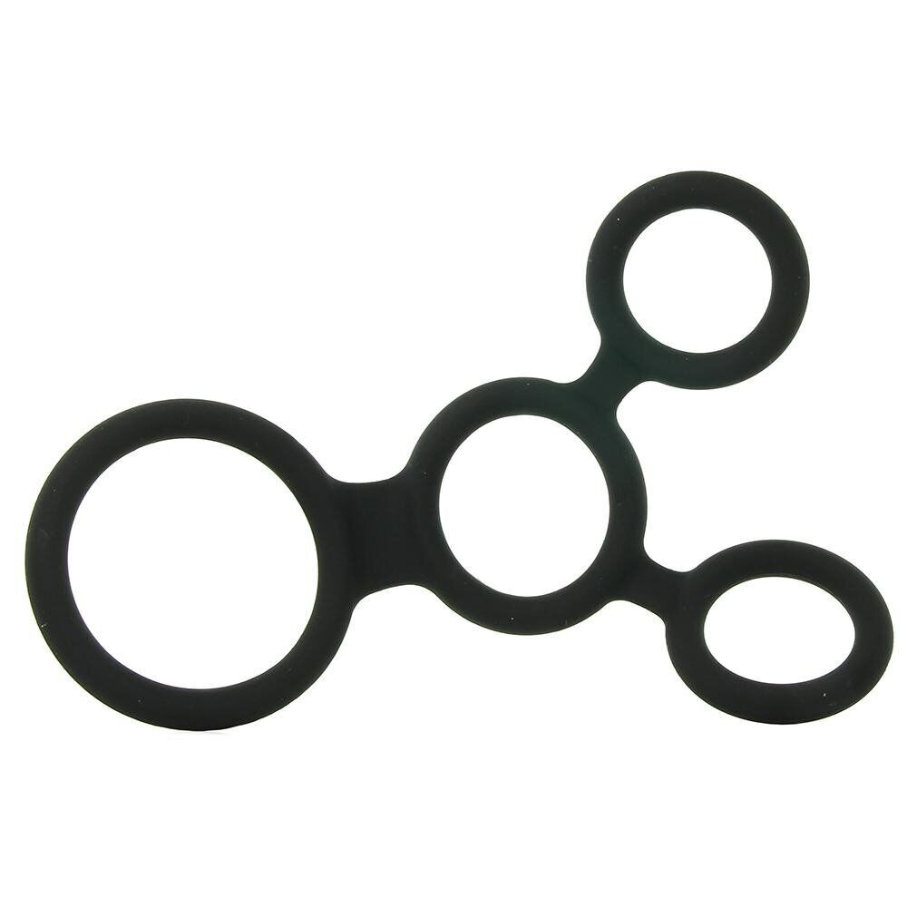 Silicone Full Erection Ball Spreader Penis Cock Ring Male Enhancer