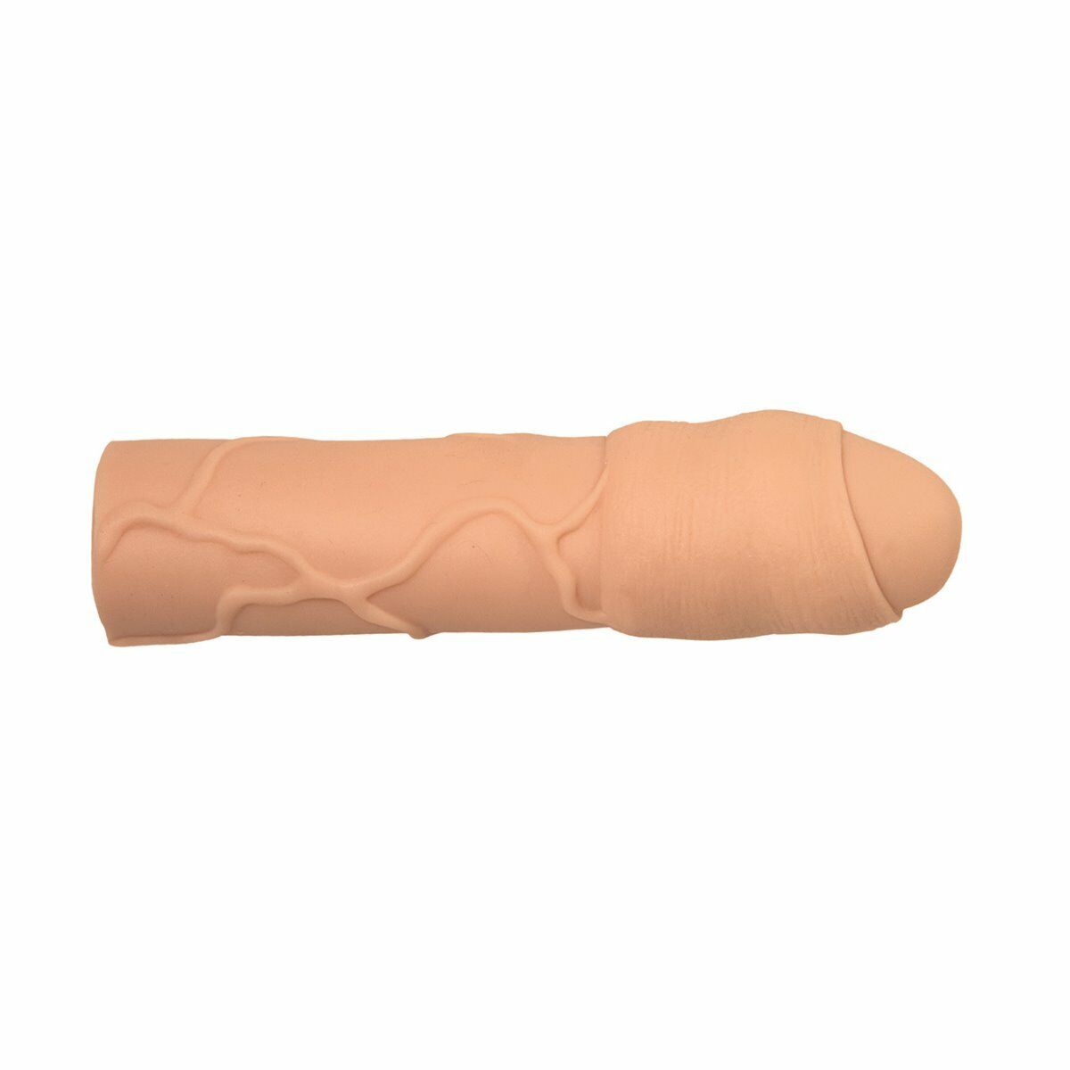 Vibrating Uncircumcised Add 3" Cock Penis Extender Extension Xtender Sleeve