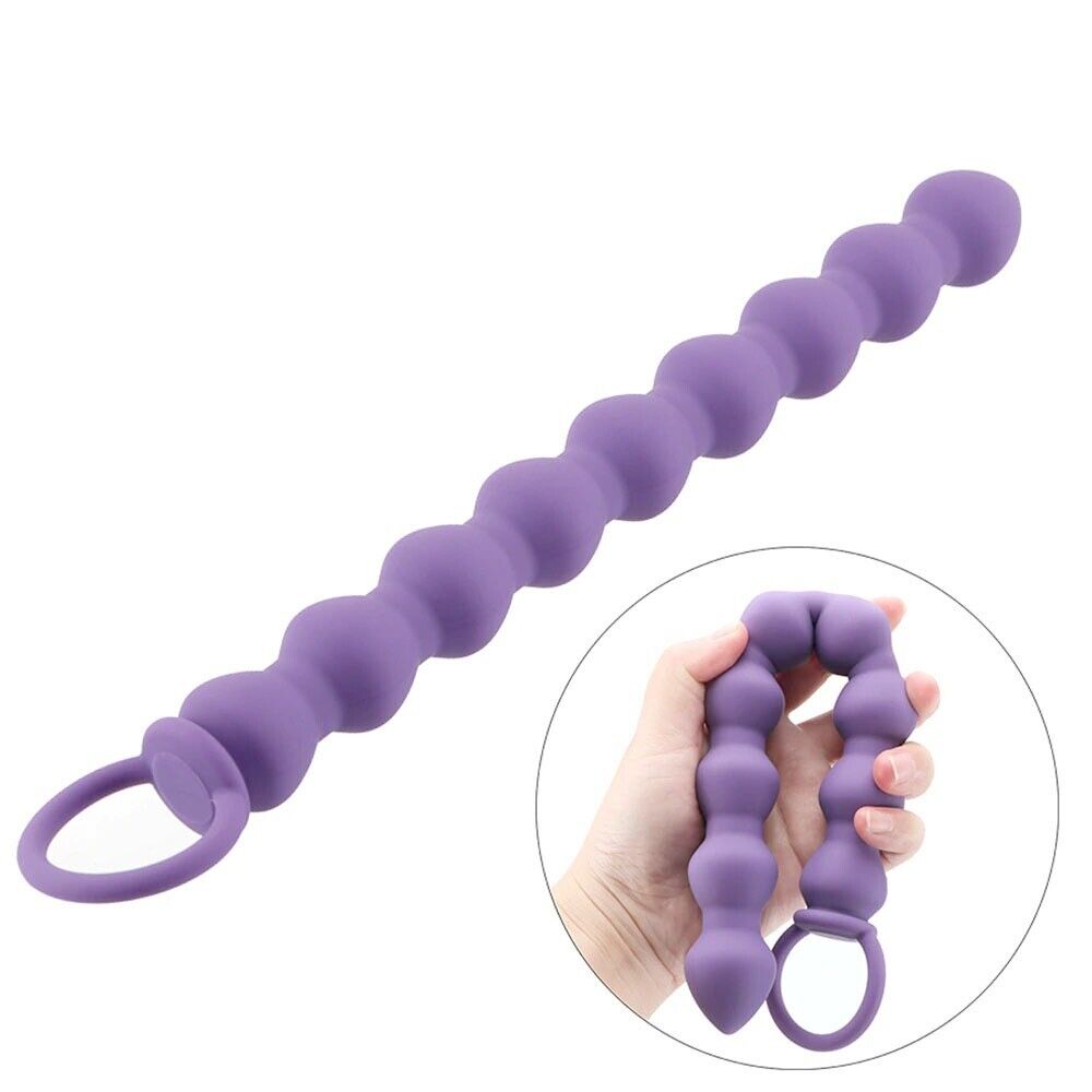 Silicone Bendable Flexible Large Anal Beads Butt Plug Anal Trainer Sex Toys