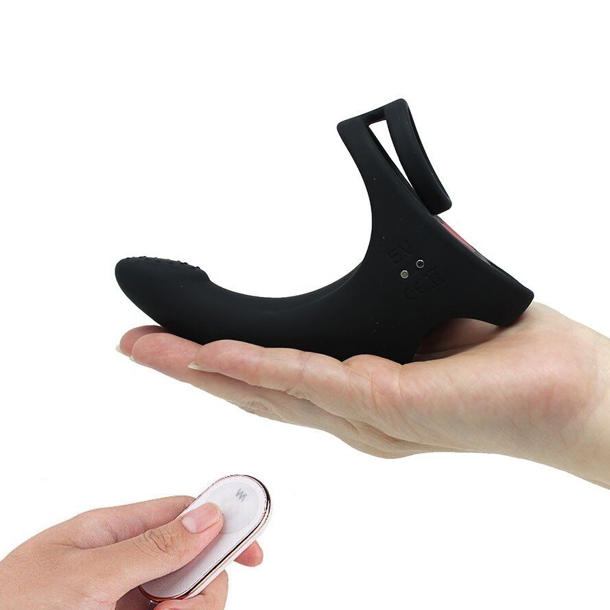 G-spot Finger Vibrator Vibrating Penis Cock Ring Perineum Teaser Sex Toy for Men